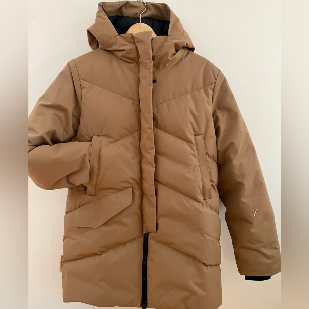 Women's Tan Puffer Jacket  - Indyeva